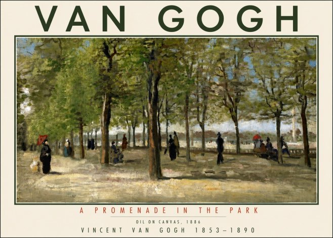 Van Gogh A Promenade in the Park No4 - Affiche