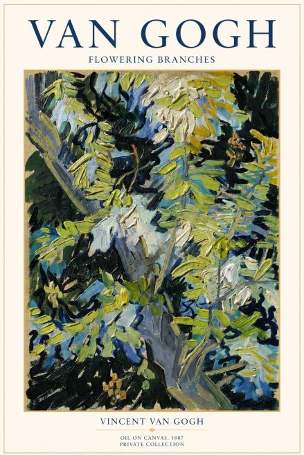 Van Gogh Flowering Branches No1 - Affiche