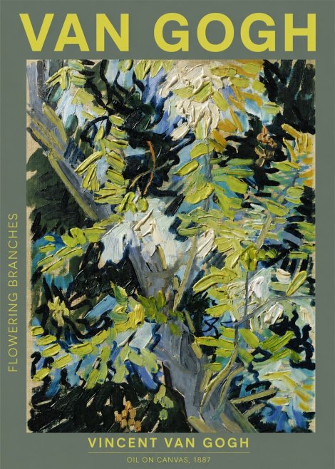 Van Gogh Flowering Branches No2 - Affiche
