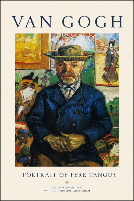 Van Gogh Portrait of Père Tanguy II No1 - Affiche