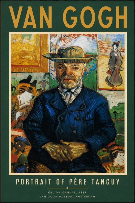 Van Gogh Portrait of Père Tanguy II No2 - Affiche