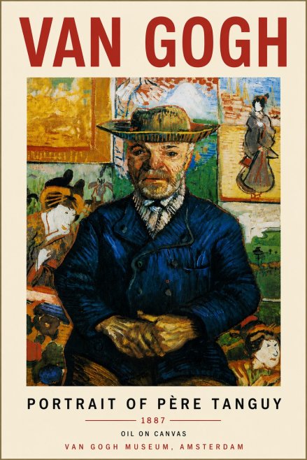 Van Gogh Portrait of Père Tanguy II No6 - Affiche