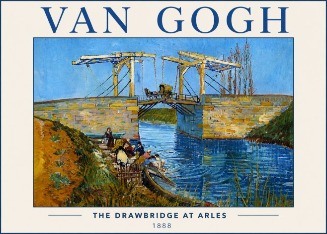 Van Gogh The Drawbridge at Arles I No3 - Affiche