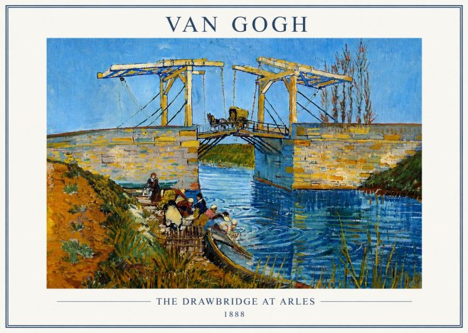 Van Gogh The Drawbridge at Arles I No6 - Affiche