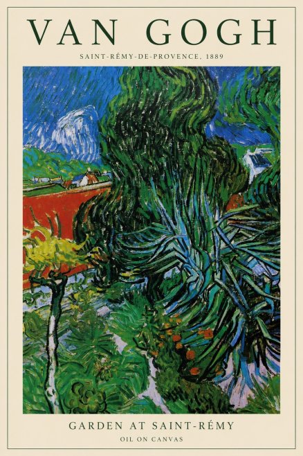 Van Gogh Garden at Saint-rémy No1 - Affiche