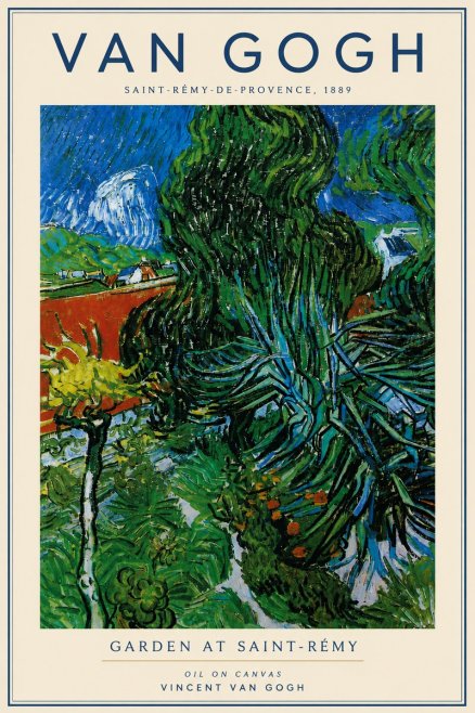 Van Gogh Garden at Saint-rémy No4 - Affiche