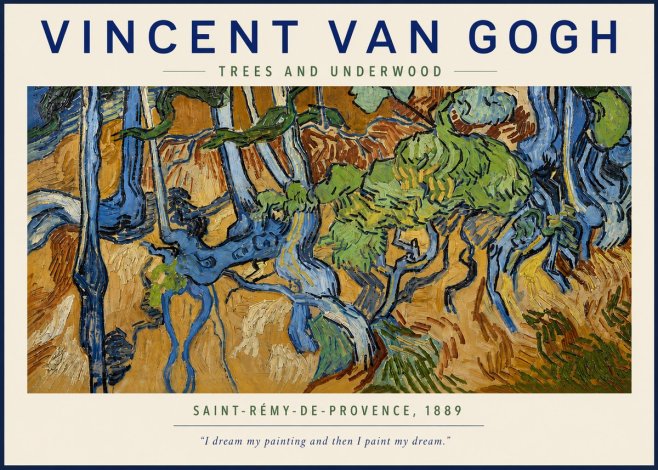 Van Gogh Trees and Underwood No3 - Affiche