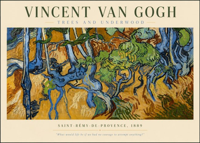 Van Gogh Trees and Underwood No5 - Affiche
