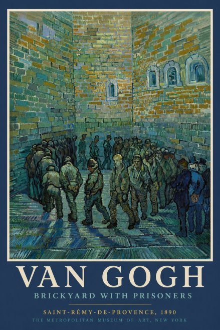 Van Gogh Brickyard with Prisoners No2 - Affiche