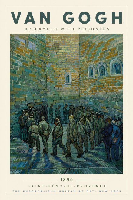 Van Gogh Brickyard with Prisoners No3 - Affiche