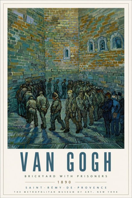 Van Gogh Brickyard with Prisoners No4 - Affiche