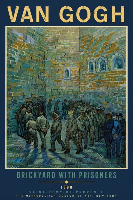Van Gogh Brickyard with Prisoners No5 - Affiche