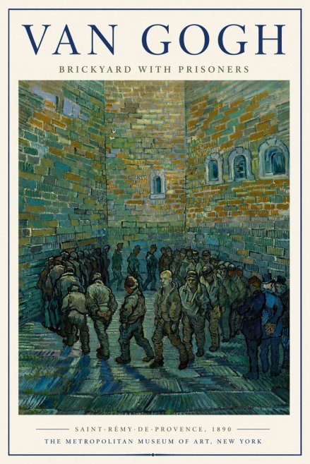 Van Gogh Brickyard with Prisoners No6 - Affiche