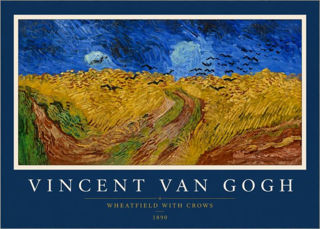 Van Gogh Wheatfield with Crows No3 - Affiche