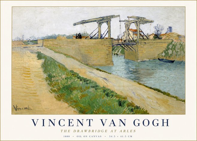 Van Gogh The Drawbridge at Arles II No3 - Affiche