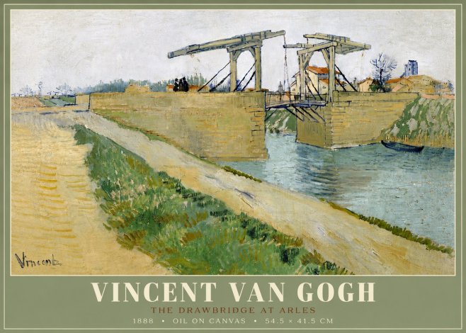 Van Gogh The Drawbridge at Arles II No4 - Affiche
