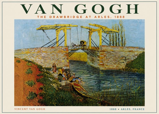 Van Gogh The Drawbridge at Arles III No4 - Affiche