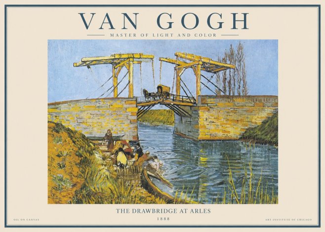 Van Gogh The Drawbridge at Arles IV No1 - Affiche