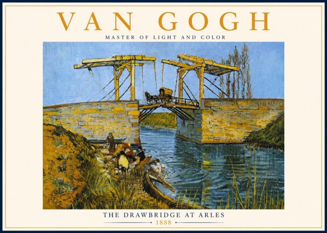 Van Gogh The Drawbridge at Arles IV No4 - Affiche