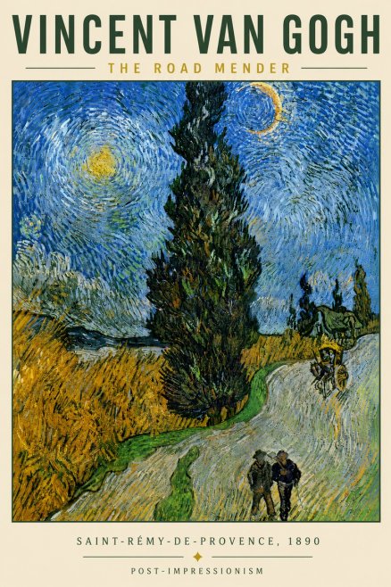 Van Gogh The Road Mender II No6 - Affiche