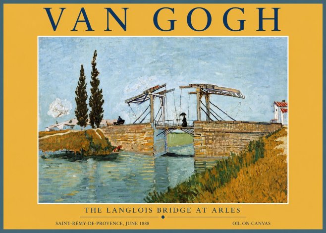 Van Gogh The Langlois Bridge at Arles No4 - Affiche