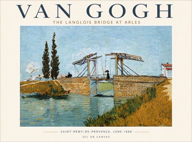 Van Gogh The Langlois Bridge at Arles No6 - Affiche