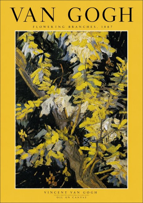 Van Gogh Flowering Branches, 1887 No2 - Affiche