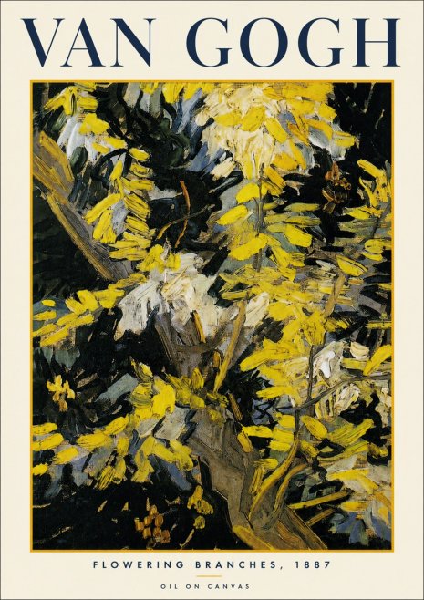 Van Gogh Flowering Branches, 1887 No3 - Affiche