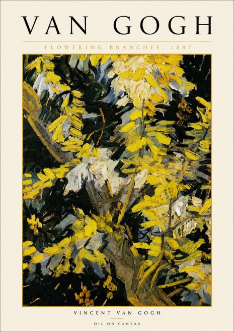 Van Gogh Flowering Branches, 1887 No5 - Affiche