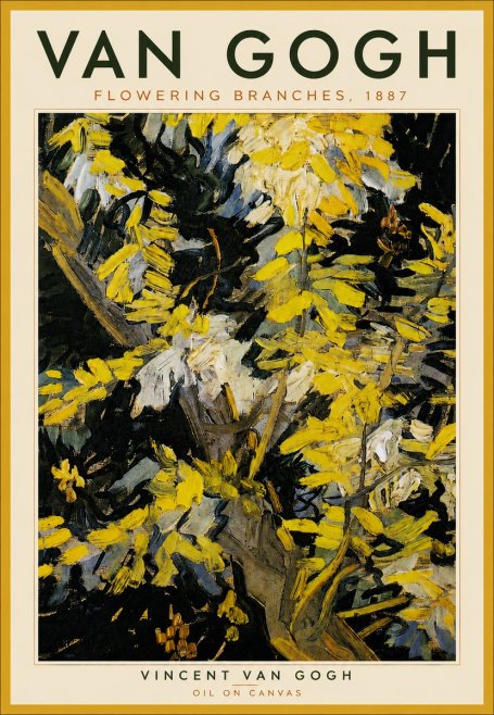 Van Gogh Flowering Branches, 1887 No6 - Affiche