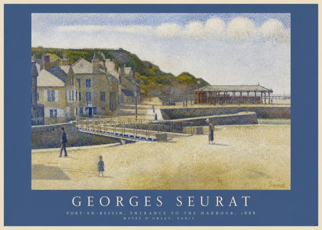 Seurat Port-en-bessin, Entrance to the Harbour, 1888 No2 - Affiche