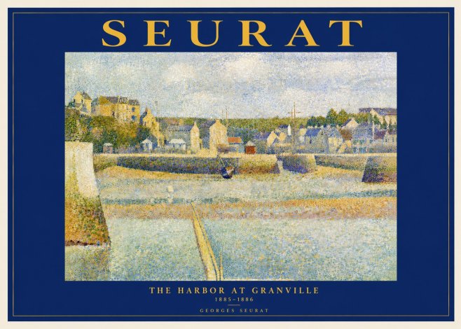 Seurat The Harbor at Granville No4 - Affiche