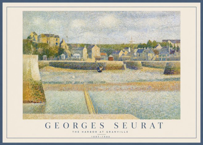 Seurat The Harbor at Granville No5 - Affiche