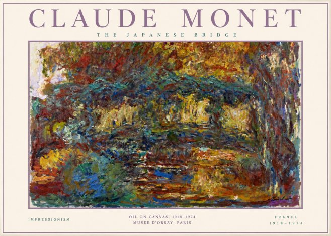 Monet The Japanese Bridge I No3 - Affiche