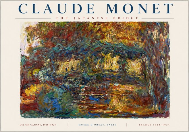 Monet The Japanese Bridge I No4 - Affiche