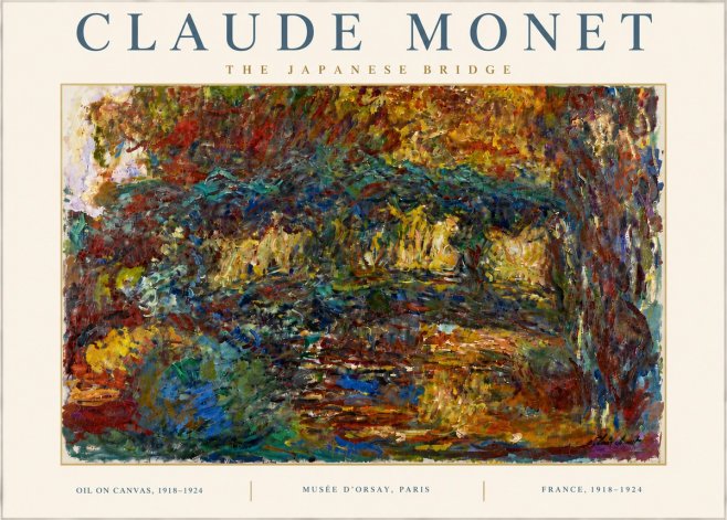 Monet The Japanese Bridge I No6 - Affiche