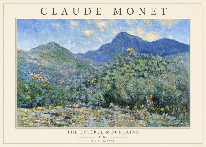 Monet The Estérel Mountains No6 - Affiche