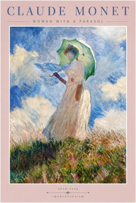 Monet Woman with a Parasol No5 - Affiche