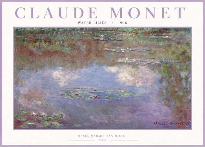 Monet Water Lilies VI No2 - Affiche