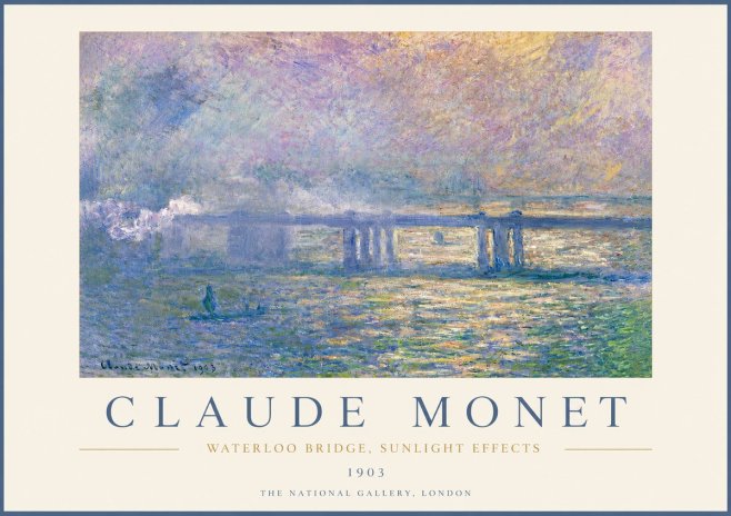 Monet Waterloo Bridge, Sunlight Effects No3 - Affiche