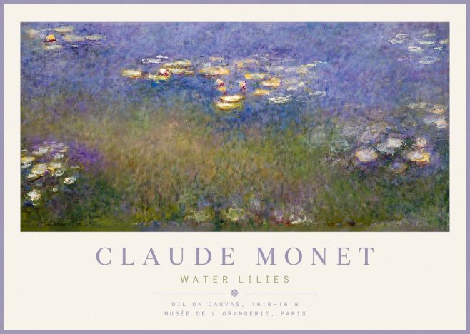 Monet Water Lilies VII No4 - Affiche