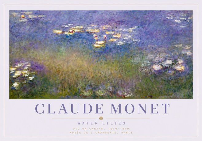 Monet Water Lilies VII No6 - Affiche
