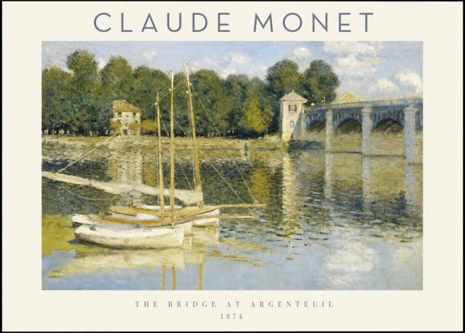 Monet The Bridge at Argenteuil III No1 - Affiche