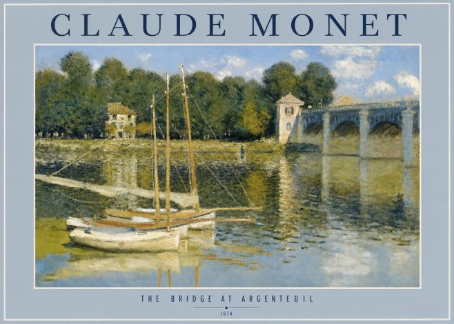 Monet The Bridge at Argenteuil III No2 - Affiche