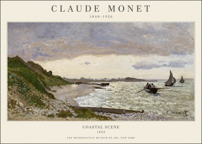 Monet Coastal Scene No1 - Affiche