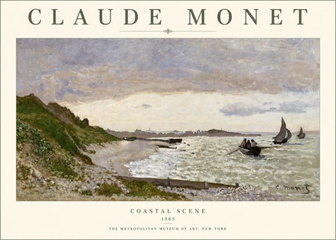 Monet Coastal Scene No3 - Affiche
