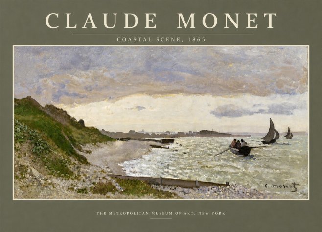 Monet Coastal Scene No4 - Affiche