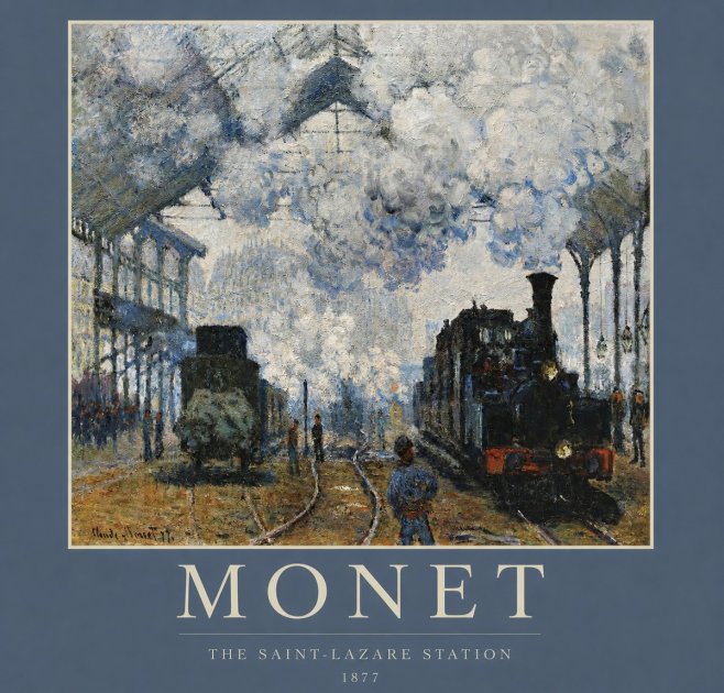 Monet The Saint-lazare Station No2 - Affiche