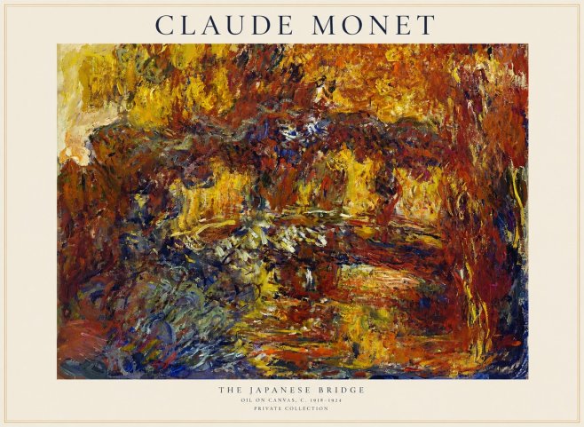 Monet The Japanese Bridge II No1 - Affiche