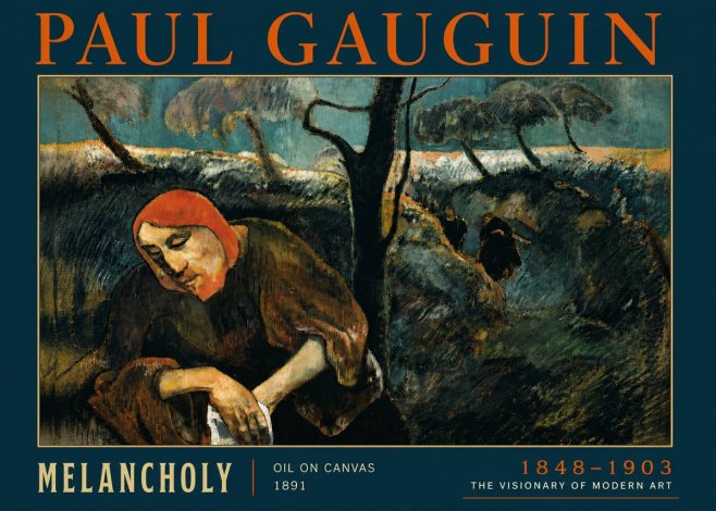 Paul Gauguin Melancholy No6 - Affiche